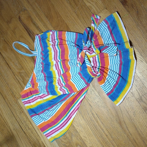 Girls size large 14/16 striped one should belted shirt - Picture 1 of 6